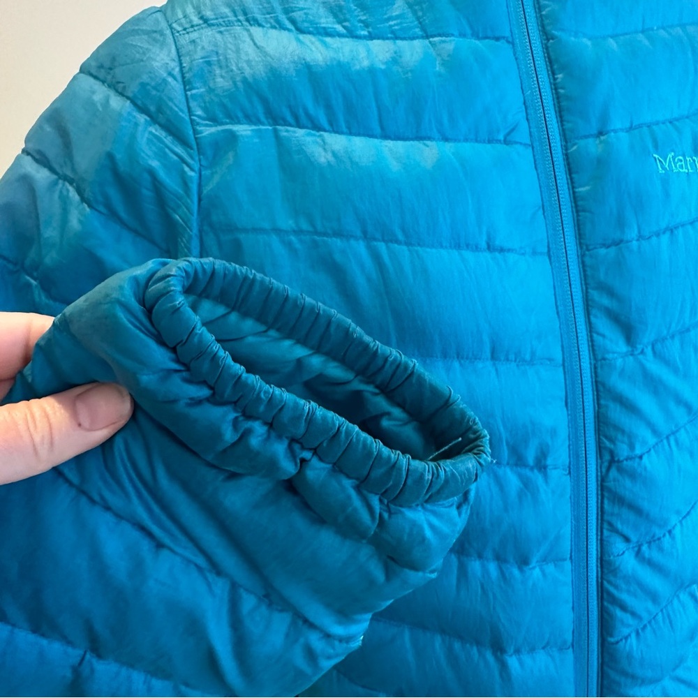 Marmot women’s small blue 700 fill down Puffer Jacket - Picture 4 of 14